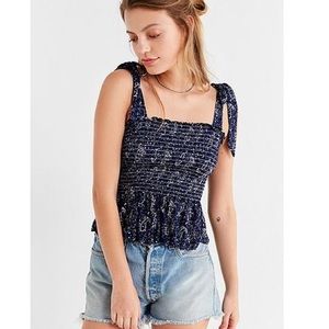 UO Rosa smocked tie top